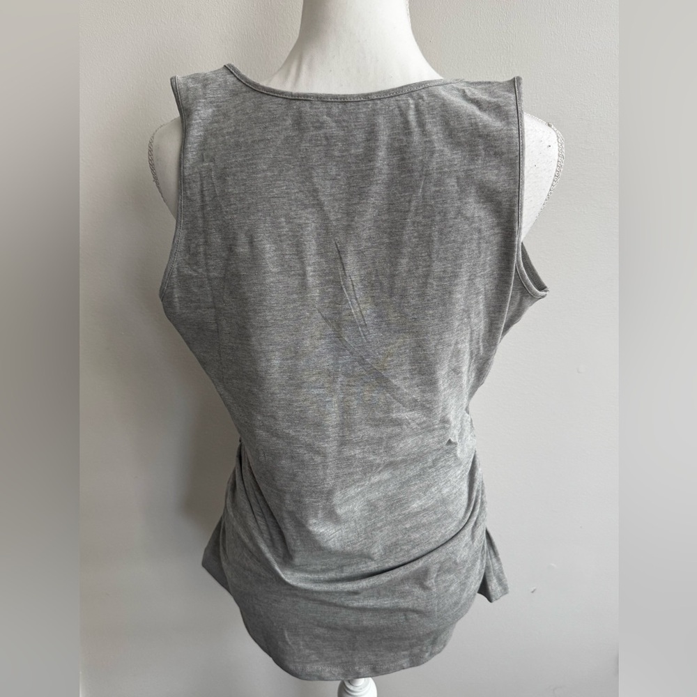 VENUS Heather Gray Ruched Tank Top - Picture 3 of 6